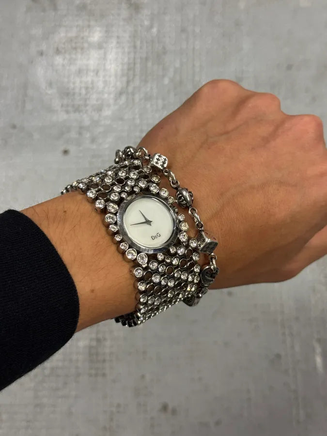2000s Dolce & Gabbana Pave Bracelet Watch sbvGDwu 1