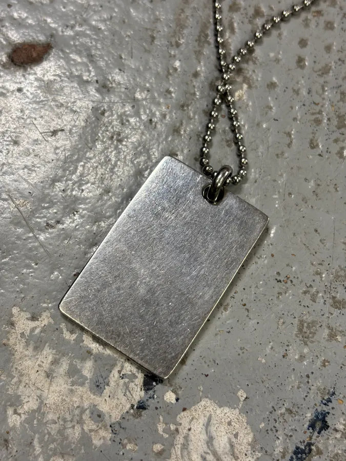 2000s Dolce & Gabbana Pave Crystal Dog Tag Necklace OmZyCIF 5