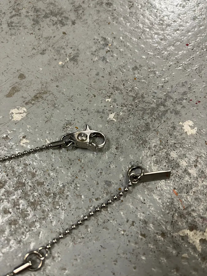 2000s Dolce & Gabbana Pave Crystal Dog Tag Necklace vquvjli 6