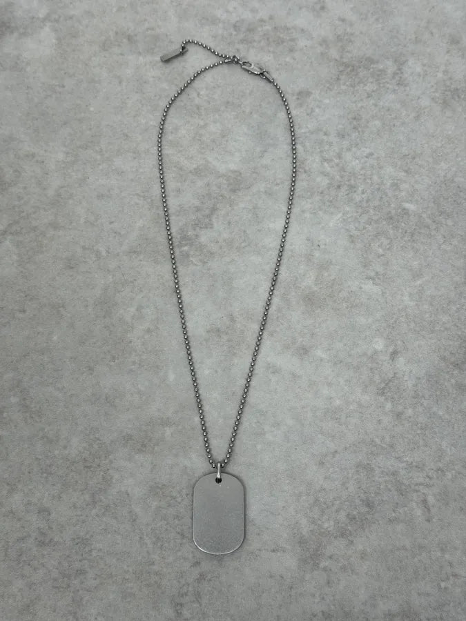 2000s Dolce & Gabbana Pave Dog Tag Necklace KCIXvUE 2