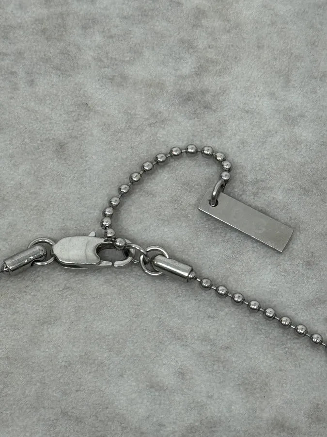 2000s Dolce & Gabbana Pave Dog Tag Necklace KCIXvUE 4