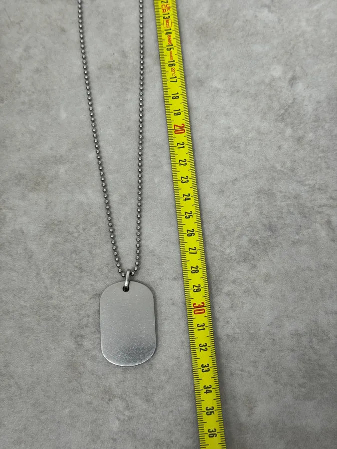 2000s Dolce & Gabbana Pave Dog Tag Necklace KCIXvUE 5