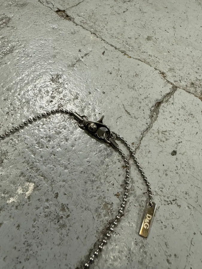 2000s Dolce & Gabbana Pave Dog Tags Ball Chain Necklace TLPgelz 3