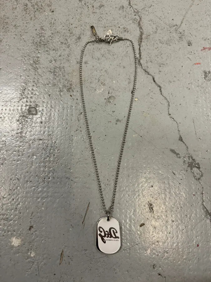 2000s Dolce & Gabbana Pave Dog Tags Ball Chain Necklace TLPgelz 5