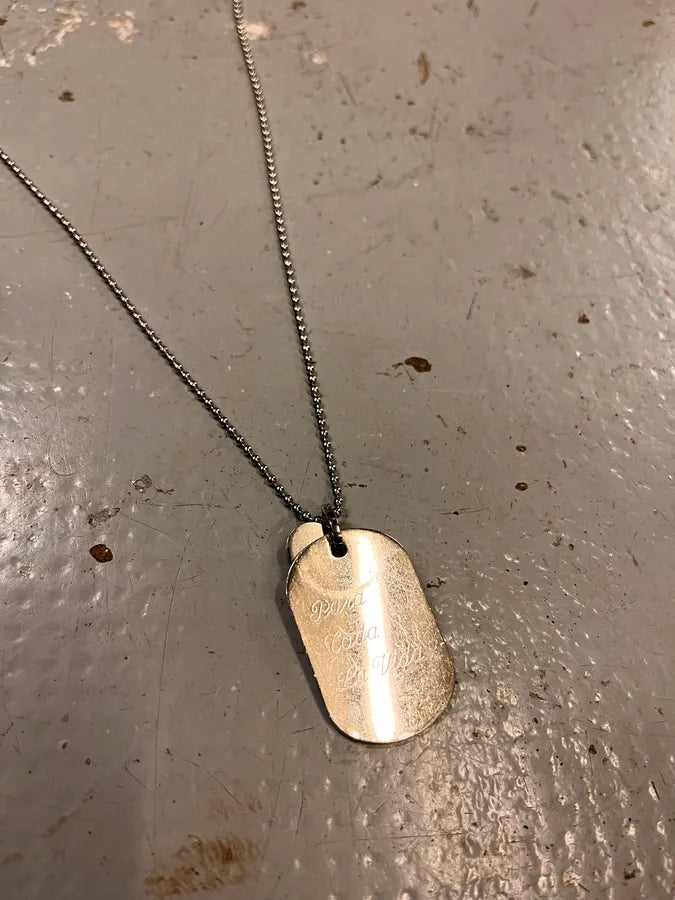2000s Dolce & Gabbana Pave Heart Dog Tag Necklace IjDisjI 6