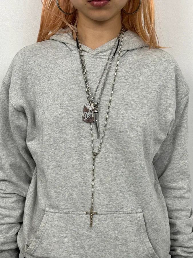 2000s Dolce & Gabbana Pave Heart Dog Tag Necklace VDlNafr 1