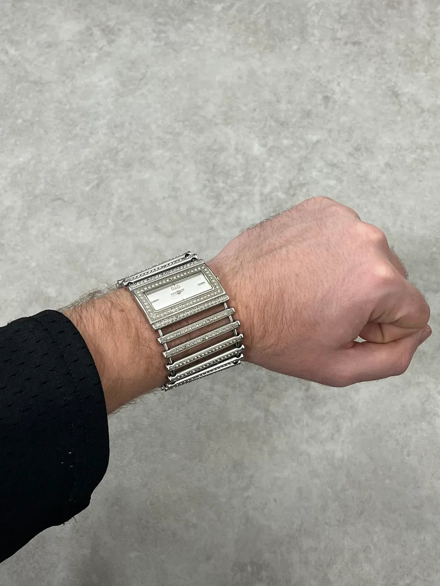 2000s Dolce & Gabbana Pave Lines Bracelet Watch sZzDPeT 1