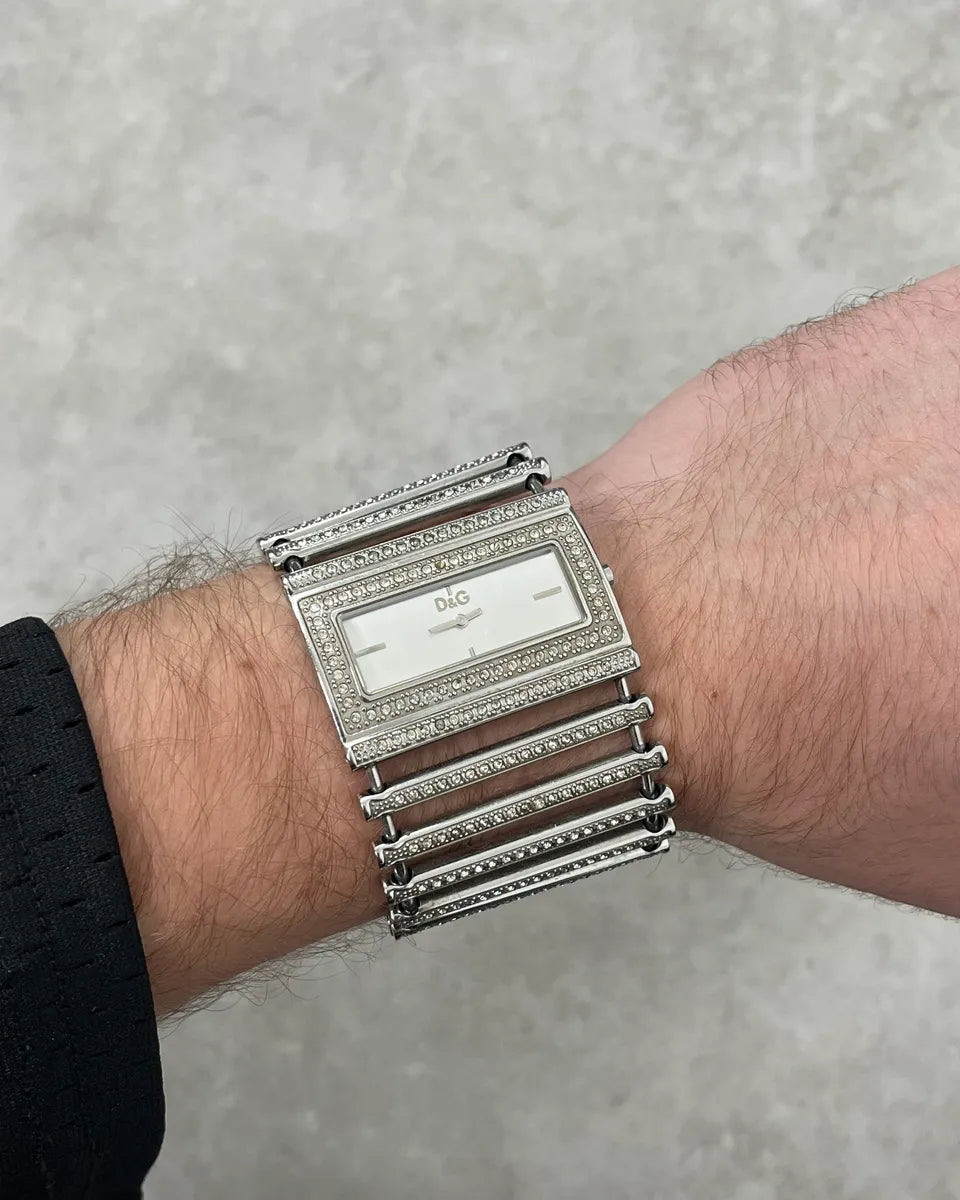 2000s Dolce & Gabbana Pave Lines Bracelet Watch sZzDPeT 0