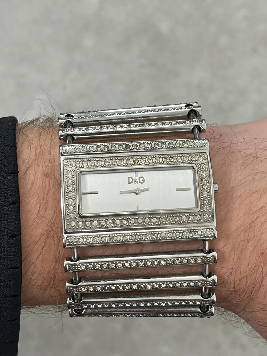 2000s Dolce & Gabbana Pave Lines Bracelet Watch sZzDPeT 3