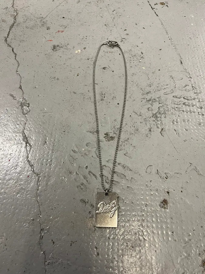 2000s Dolce & Gabbana Pave Logo Necklace PSlhGLA 0