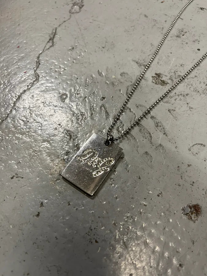2000s Dolce & Gabbana Pave Logo Necklace PSlhGLA 2