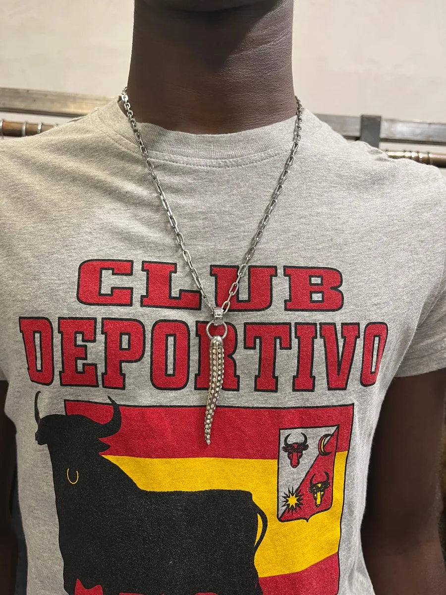 2000s Dolce & Gabbana Paved Crystal Metal Tooth Necklace yqdgMLg 1