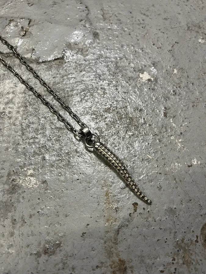 2000s Dolce & Gabbana Paved Crystal Metal Tooth Necklace yqdgMLg 2