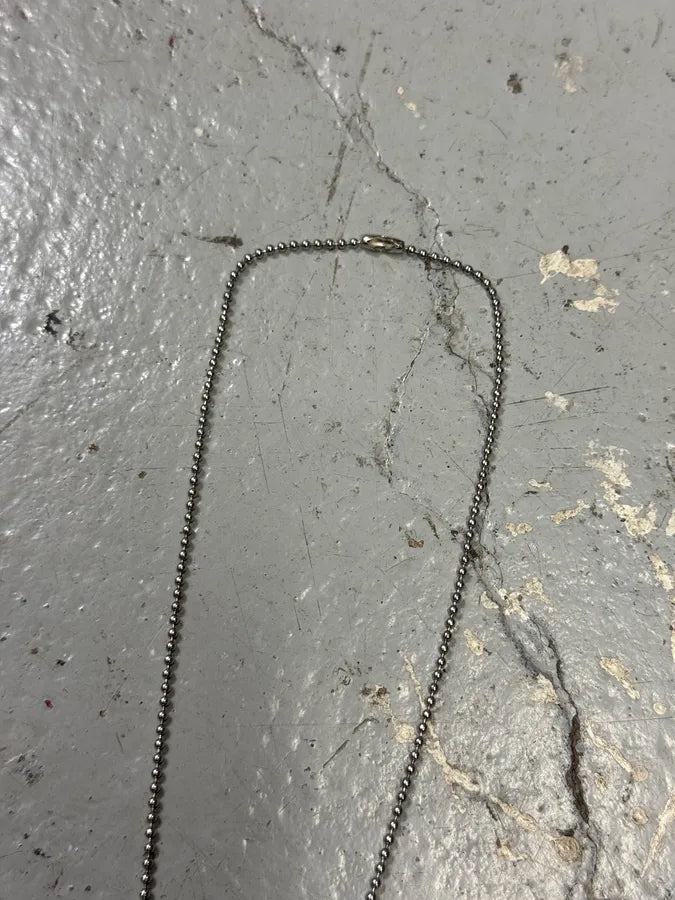 2000s Dolce & Gabbana Paved Dog Tag Ball Chain Necklace FRAaIwy 4