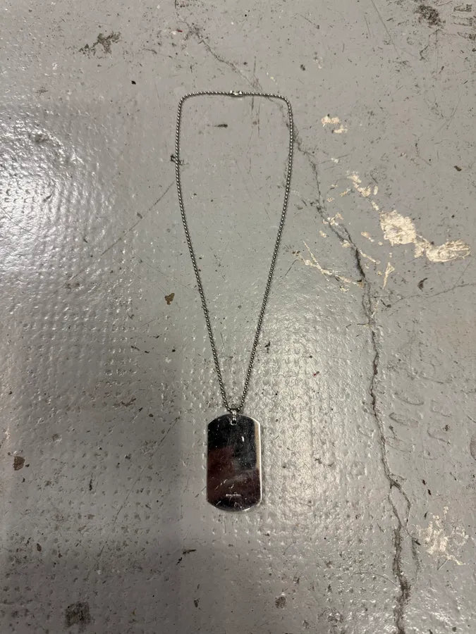 2000s Dolce & Gabbana Paved Dog Tag Ball Chain Necklace FRAaIwy 5