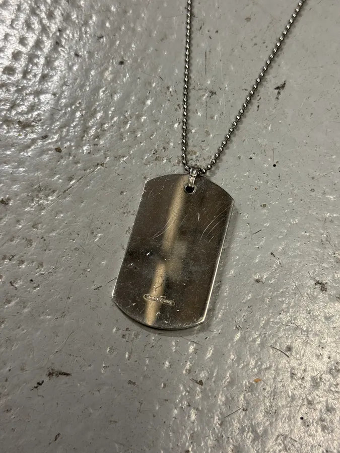2000s Dolce & Gabbana Paved Dog Tag Ball Chain Necklace FRAaIwy 6