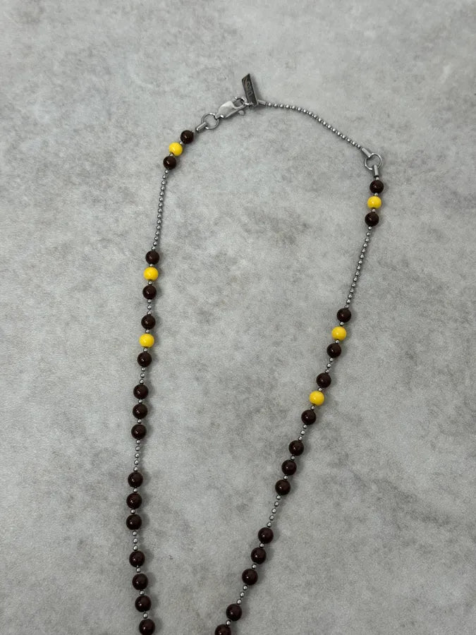 2000s Dolce & Gabbana Pearl Brown Rosary Necklace SYrDujx 3