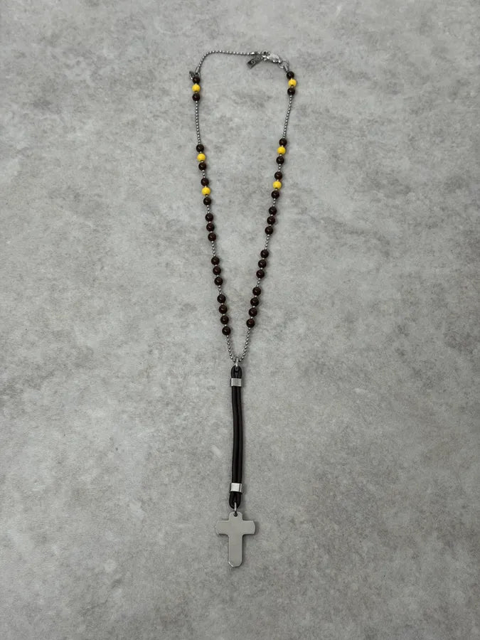 2000s Dolce & Gabbana Pearl Brown Rosary Necklace SYrDujx 6