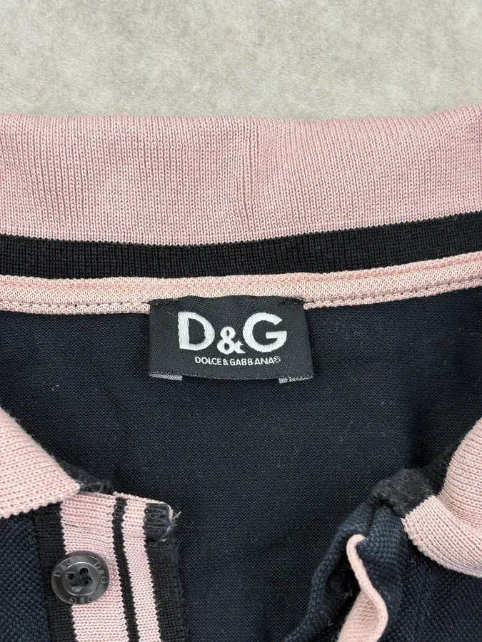 2000s Dolce & Gabbana Pink Black Contrast Baby Polo  dzHvTaj 7