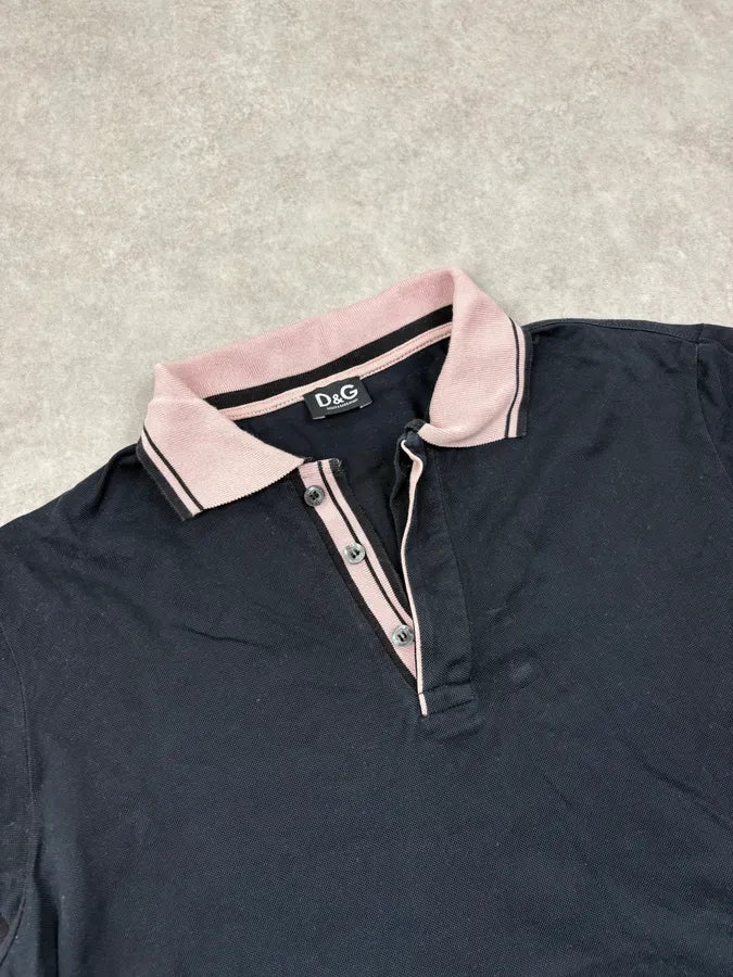 2000s Dolce & Gabbana Pink Black Contrast Baby Polo  dzHvTaj 4
