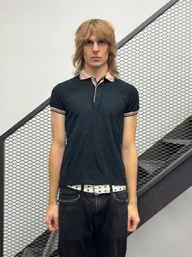 2000s Dolce & Gabbana Pink Black Contrast Baby Polo  dzHvTaj 1