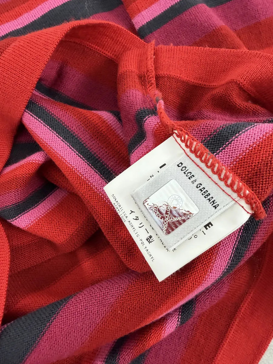 2000s Dolce & Gabbana Pink & Red Striped Gradient Sweater TUGhLfP 11