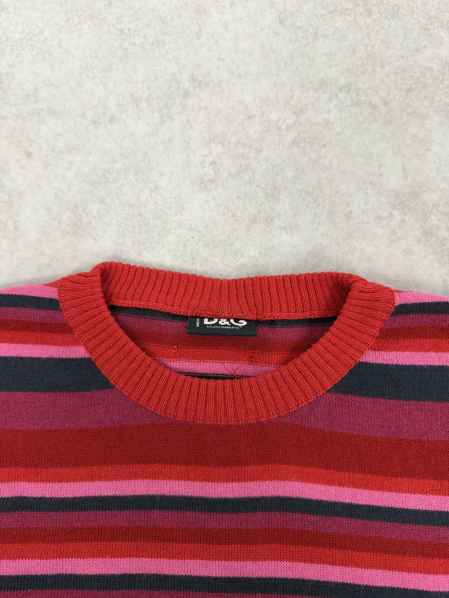 2000s Dolce & Gabbana Pink & Red Striped Gradient Sweater TUGhLfP 12