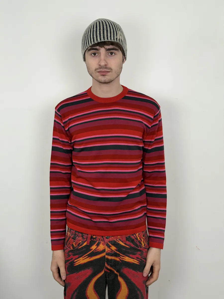 2000s Dolce & Gabbana Pink & Red Striped Gradient Sweater TUGhLfP 2