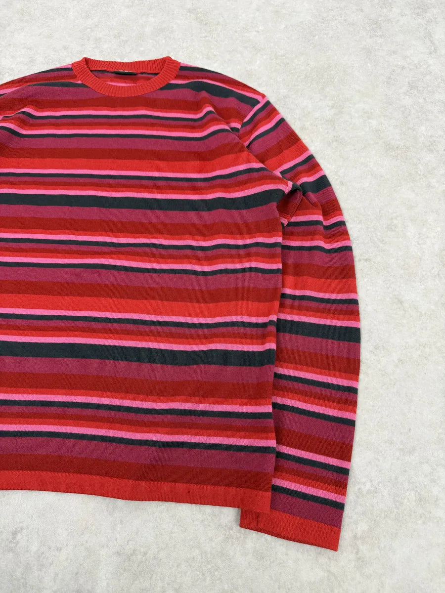 2000s Dolce & Gabbana Pink & Red Striped Gradient Sweater TUGhLfP 4