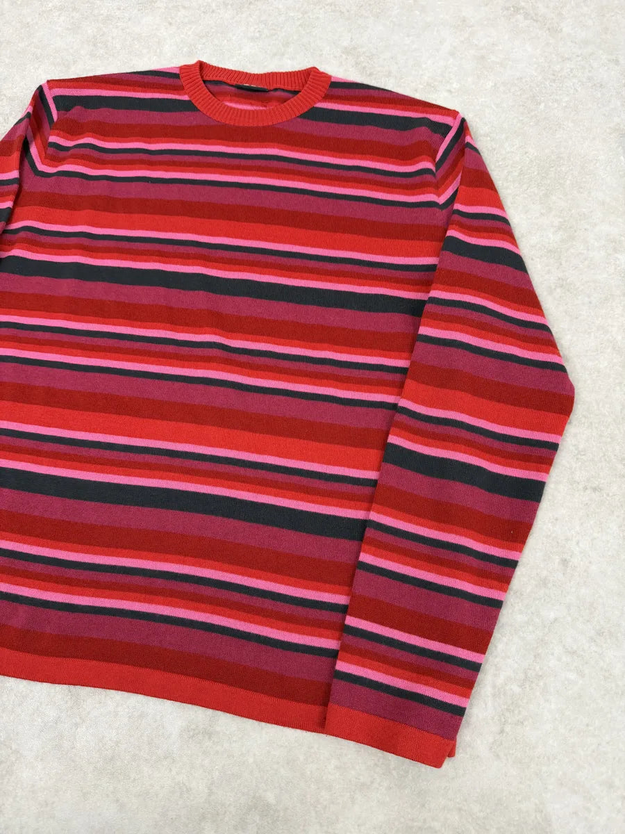 2000s Dolce & Gabbana Pink & Red Striped Gradient Sweater TUGhLfP 8