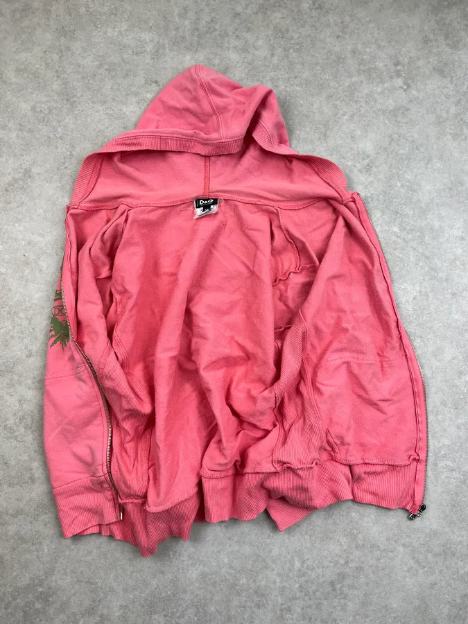 2000s Dolce & Gabbana Pink Island Hooded Zip-up Sweater OpXWzNw 7