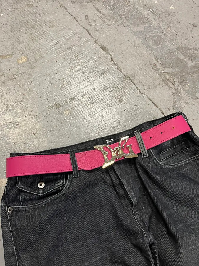 2000s Dolce & Gabbana Pink Leather Belt XKEHxfI 1