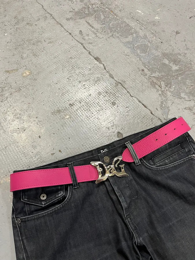 2000s Dolce & Gabbana Pink Leather Belt XKEHxfI 2