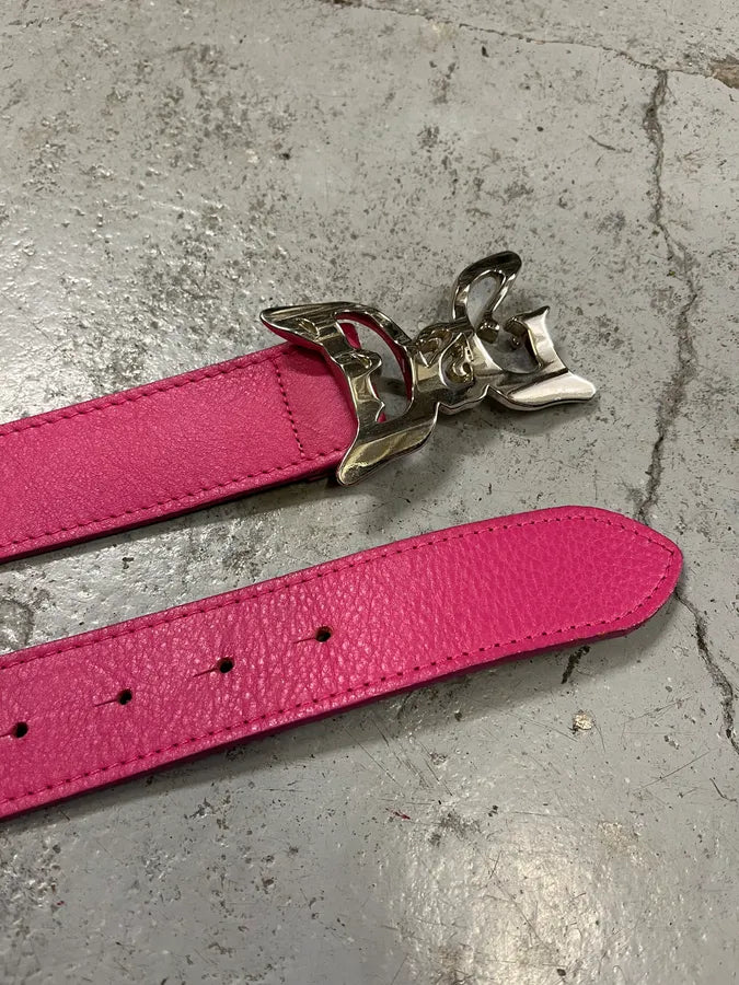 2000s Dolce & Gabbana Pink Leather Belt XKEHxfI 4