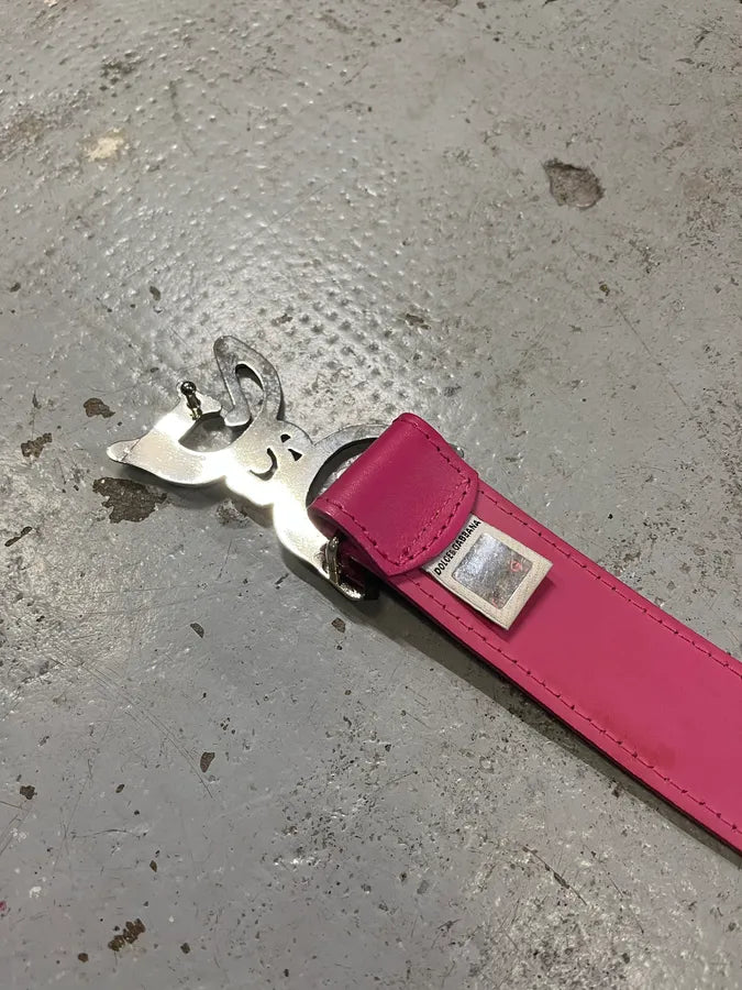 2000s Dolce & Gabbana Pink Leather Belt XKEHxfI 7
