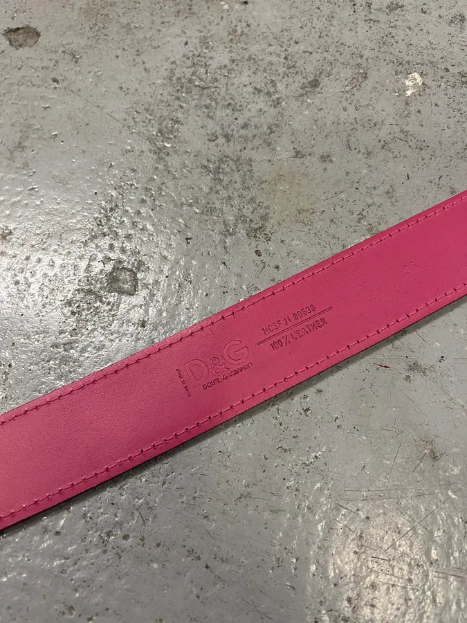 2000s Dolce & Gabbana Pink Leather Belt XKEHxfI 8