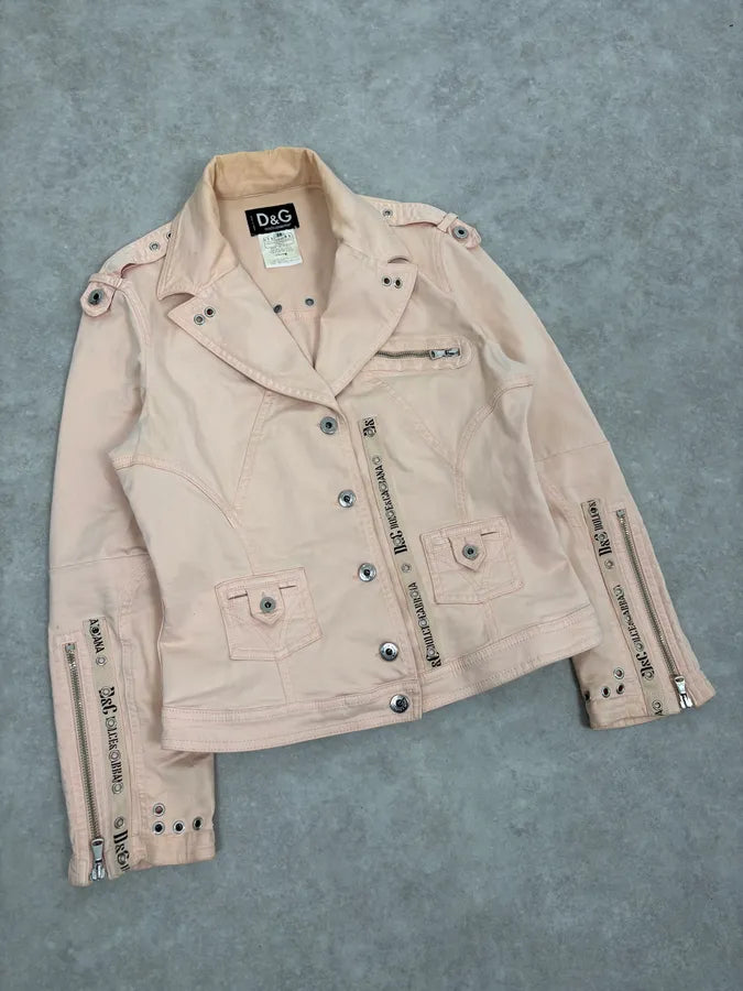 2000s Dolce & Gabbana Pink Multi Zip Cargo Jacket cBJzBbI 3