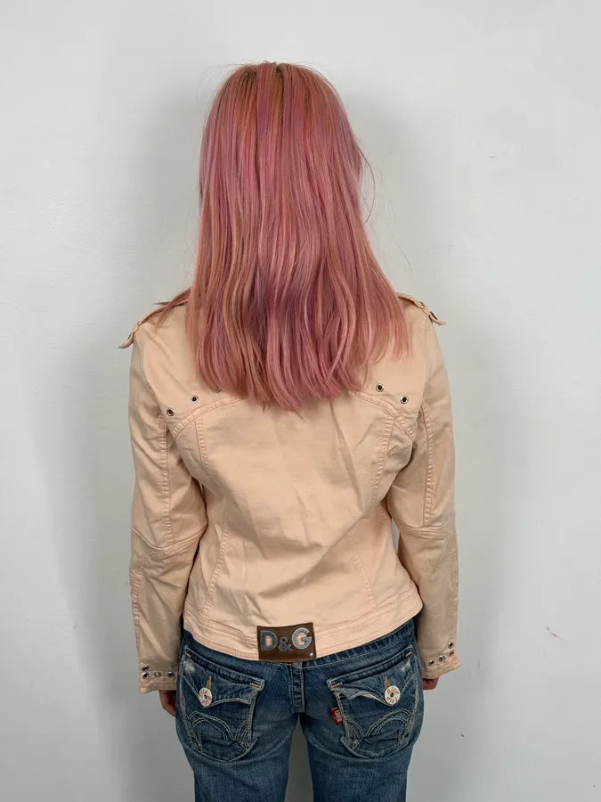 2000s Dolce & Gabbana Pink Multi Zip Cargo Jacket cBJzBbI 2