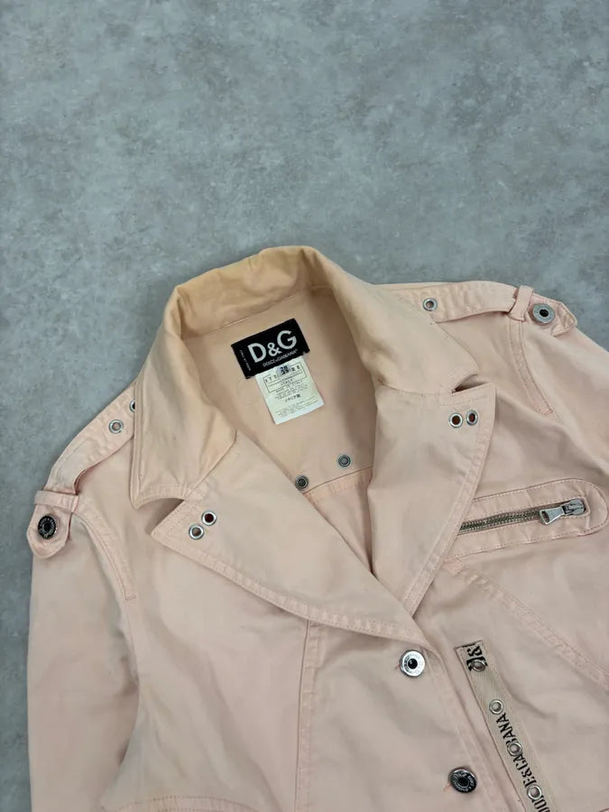 2000s Dolce & Gabbana Pink Multi Zip Cargo Jacket cBJzBbI 4