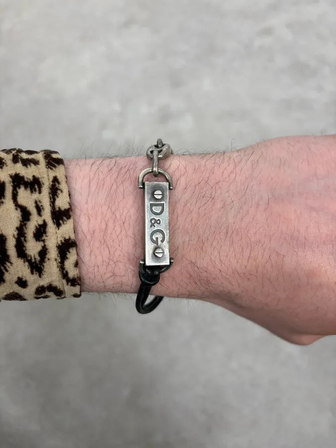 AW2006 Dolce & Gabbana Plaque Logo Chain Bracelet GmCQFrR 2