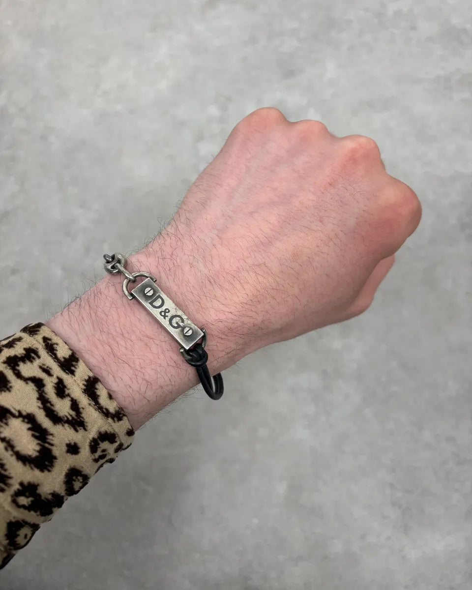 AW2006 Dolce & Gabbana Plaque Logo Chain Bracelet GmCQFrR 0