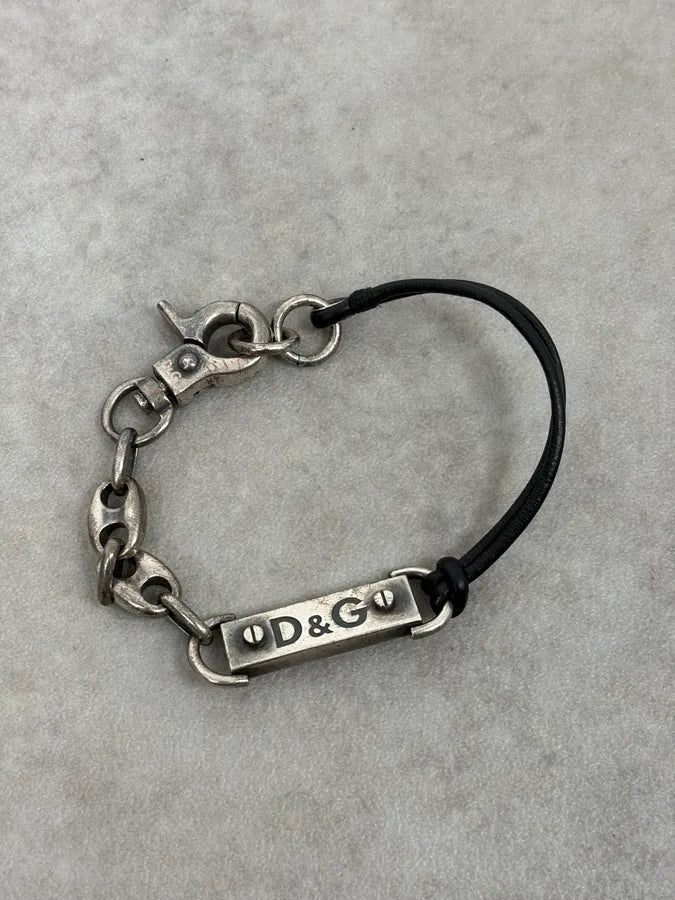 AW2006 Dolce & Gabbana Plaque Logo Chain Bracelet GmCQFrR 3
