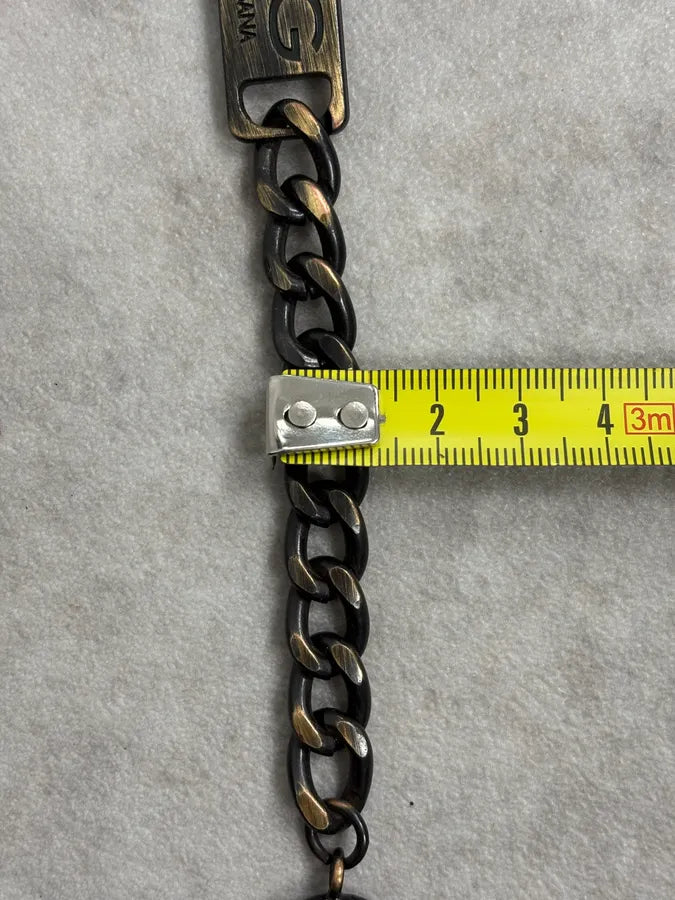 AW2003 Dolce & Gabbana Plaque Logo Wallet Chain nHezwzr 6