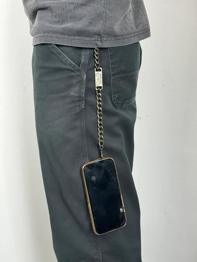 AW2003 Dolce & Gabbana Plaque Logo Wallet Chain nHezwzr 2