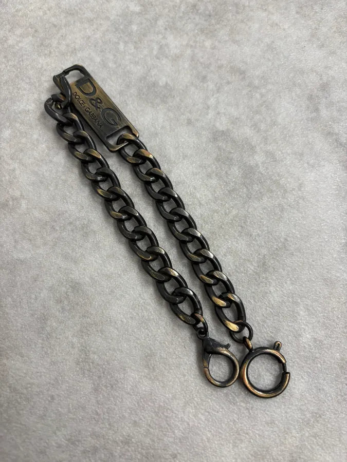 AW2003 Dolce & Gabbana Plaque Logo Wallet Chain nHezwzr 3