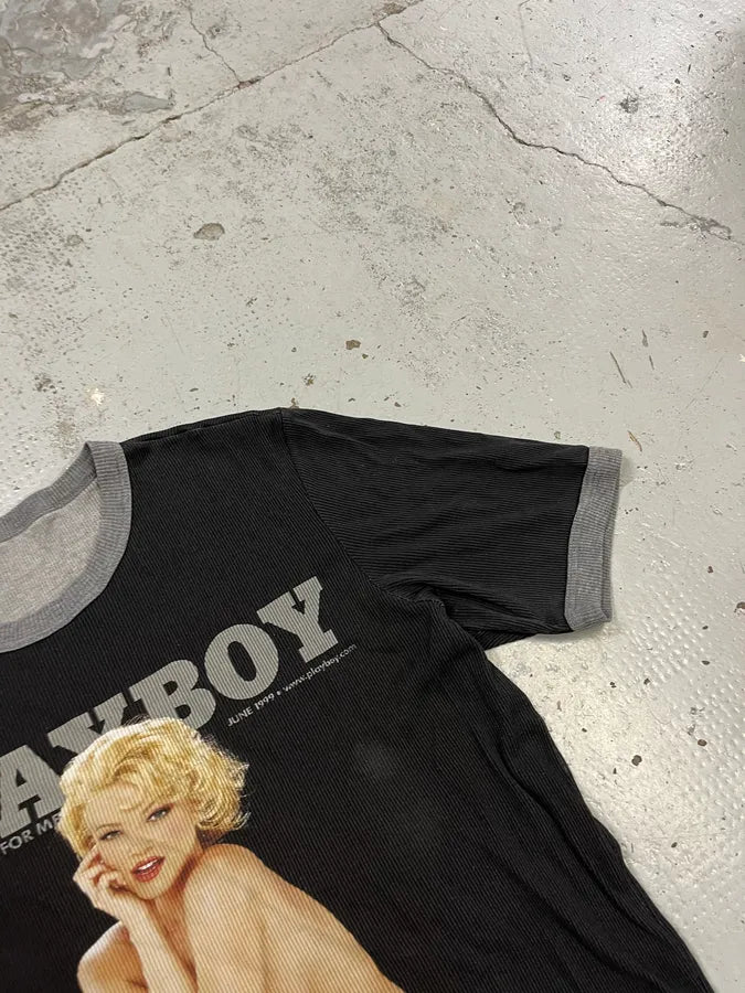2000s Dolce & Gabbana Playboy Black Ringer T-Shirt cMNcEuD 4
