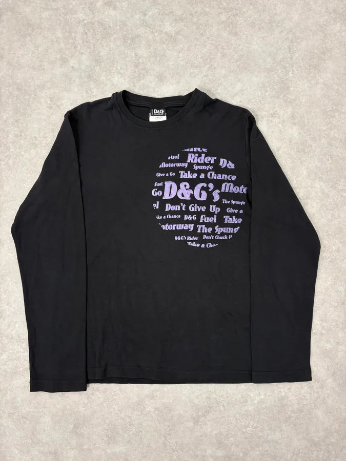 2000s Dolce & Gabbana Poem Black Longsleeves BmRYxkg 0
