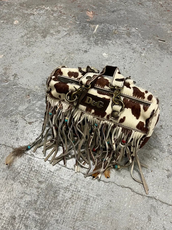 2000s Dolce & Gabbana Pony Hair Cowhide Effect Handle Bag (OS) RXiQcZI 2