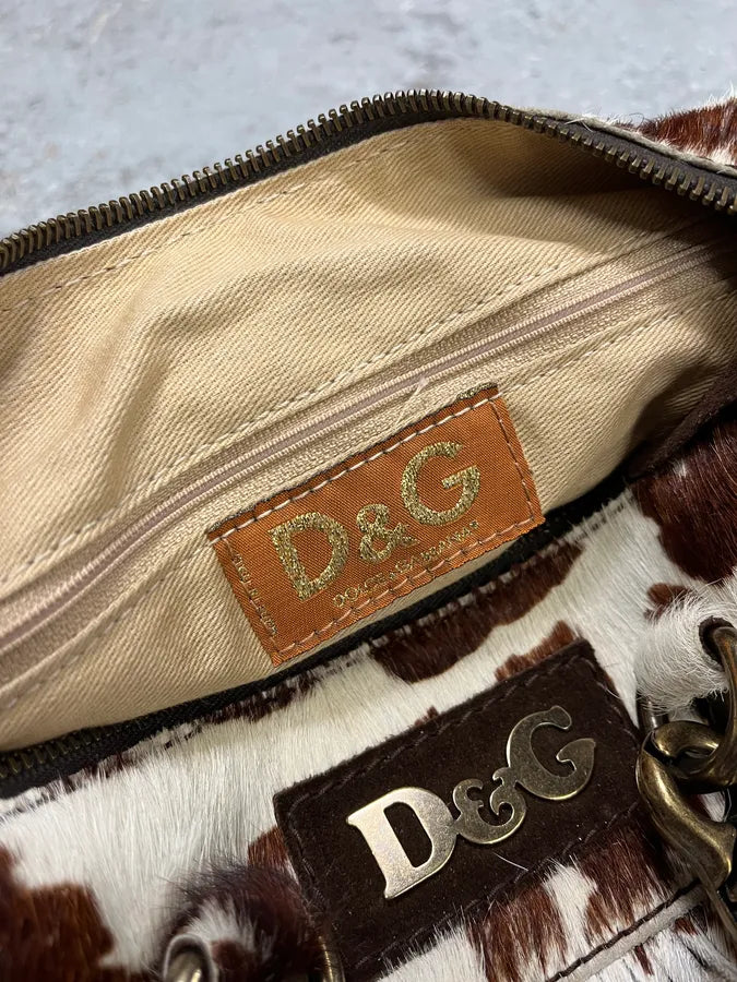 2000s Dolce & Gabbana Pony Hair Cowhide Effect Handle Bag (OS) RXiQcZI 7