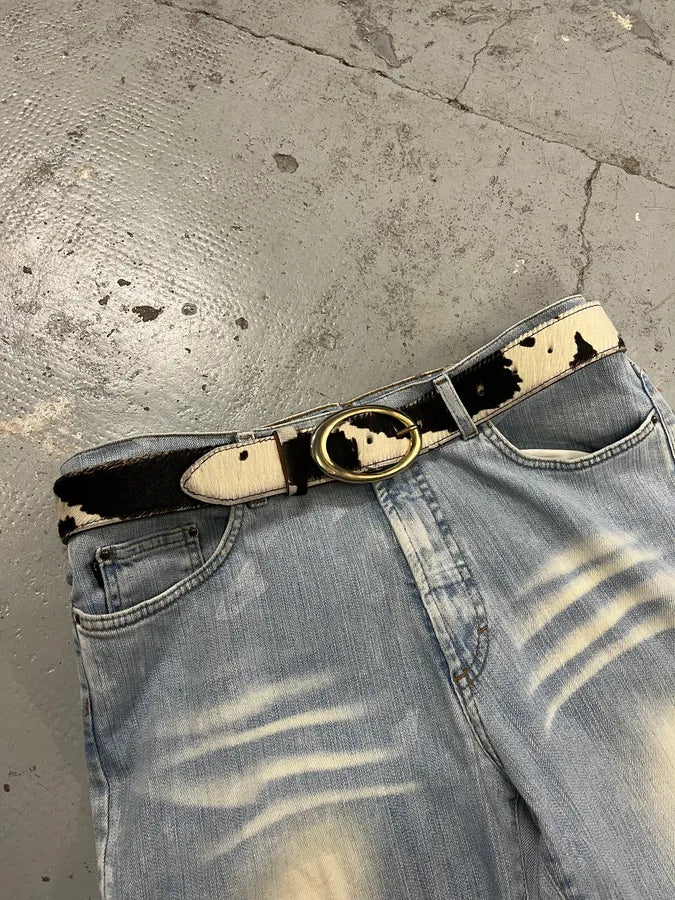 2000s Dolce & Gabbana Pony Hair Leather Belt zGaZGAH 2